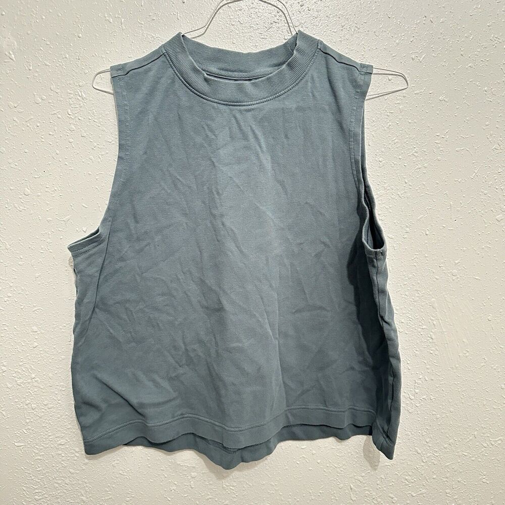 Pact 100% Organic Cotton XL Blue Tank Top Sleeveless Casual Classic
